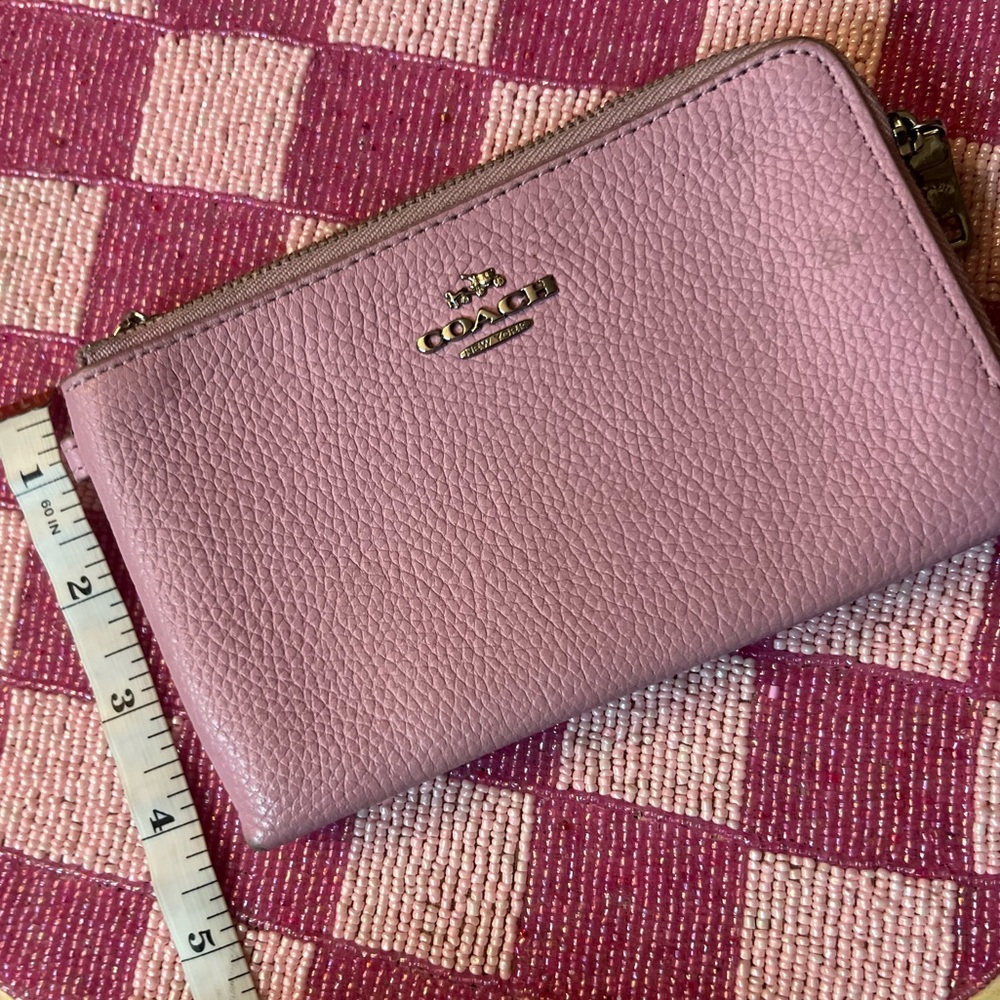 Coach Mauve Leather Wristlet